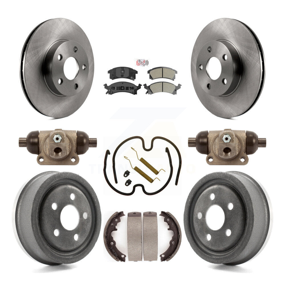 Kit de tambour à plaquettes semi-métalliques, Rotor de frein à disque avant et arrière (9 pièces) pour Pontiac Sunfir