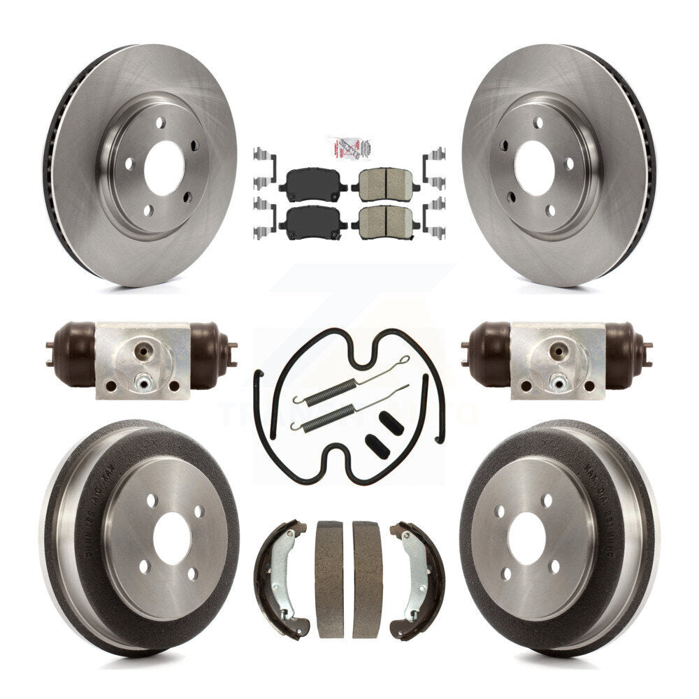 Rotors de frein à disque avant et arrière, plaquettes en céramique et Kit de tambour (9 pièces) pour Pontiac Pursui