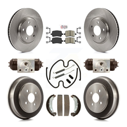 Rotors de frein à disque avant et arrière, plaquettes en céramique et Kit de tambour (9 pièces) pour Pontiac Pursui