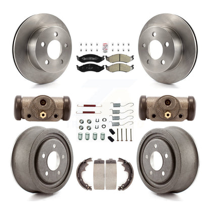 Kit de plaquettes et de tambour semi-métalliques pour Rotor de frein avant et arrière (9 pièces) pour Jeep Wrangler T