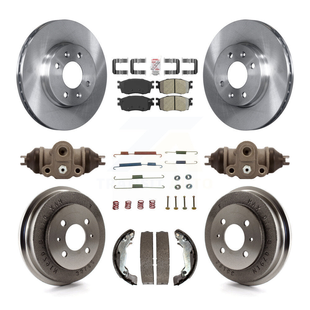 Kit de tambour à plaquettes semi-métalliques pour Rotor de frein avant et arrière (9 pièces) pour Hyundai Accent Seda