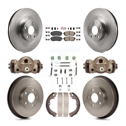 Rotors de frein avant et arrière, Kit de tampons et tambours en céramique (9 pièces) pour Subaru Forester Imprez