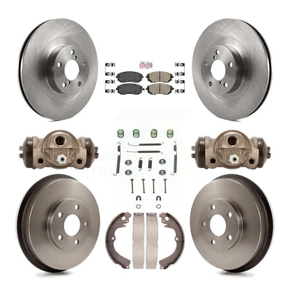 Rotors de frein avant et arrière, Kit de tampons et tambours en céramique (9 pièces) pour Subaru Forester Imprez