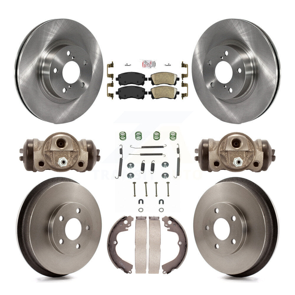 Rotors de frein à disque avant et arrière, plaquettes en céramique et Kit de tambour (9 pièces) pour Subaru Foreste