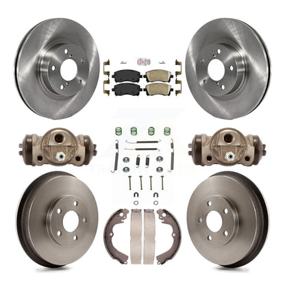 Rotors de frein à disque avant et arrière, plaquettes en céramique et Kit de tambour (9 pièces) pour Subaru Foreste