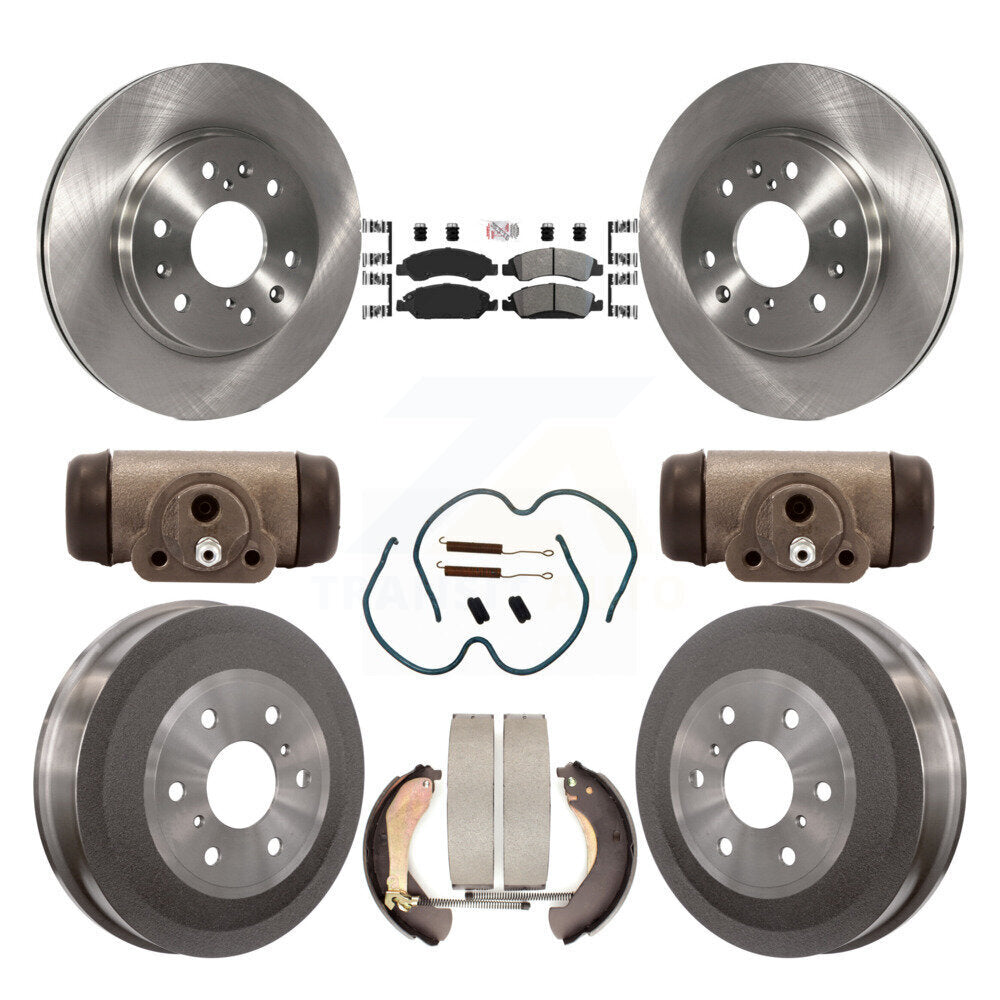 Rotors de frein avant et arrière, Kit de tambour à plaquettes semi-métalliques (9 pièces) pour Chevrolet Silverad
