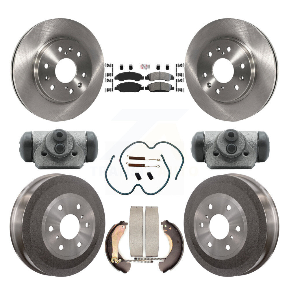 Rotors de frein avant et arrière, Kit de tambour à plaquettes semi-métalliques (9 pièces) pour Chevrolet Silverad