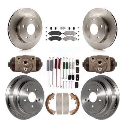 Kit de plaquettes et de tambour semi-métalliques pour Rotor de frein avant et arrière (9 pièces) pour Dakota Dodge Ra