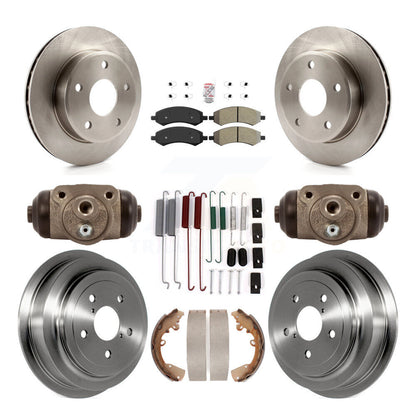 Kit de plaquettes et de tambour semi-métalliques pour Rotor de frein avant et arrière (9 pièces) pour Dakota Dodge Ra