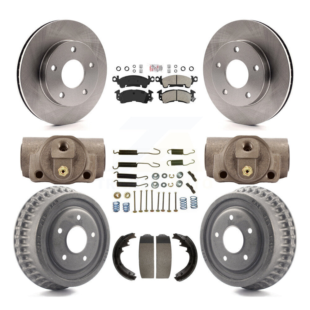 Rotors de frein à disque avant et arrière, plaquettes semi-métalliques et Kit de tambour (9 pièces) pour GMC Jimm