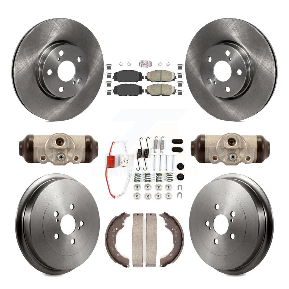 Kit de plaquettes et de tambour en céramique pour rotor de frein avant et arrière (9 pièces) pour Toyota Coroll 2009-2013