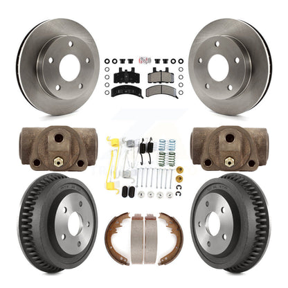 Kit de plaquettes et de tambour semi-métalliques pour Rotor de frein avant et arrière (9 pièces) pour Dodge Ram 1500 4W
