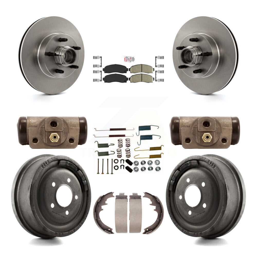 Kit de tambours à plaquettes en céramique pour rotors de frein avant et arrière (9 pièces) pour Ford Ranger RW 2006-2009