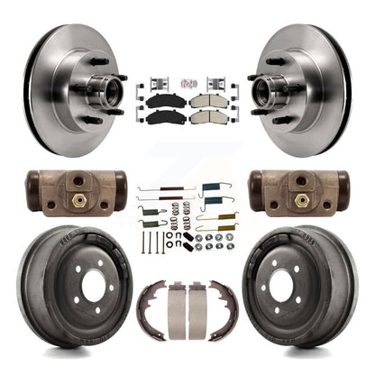 Rotors de frein avant et arrière, Kit de plaquettes et tambour semi-métalliques (9 pièces) pour Ford Ranger Mazd
