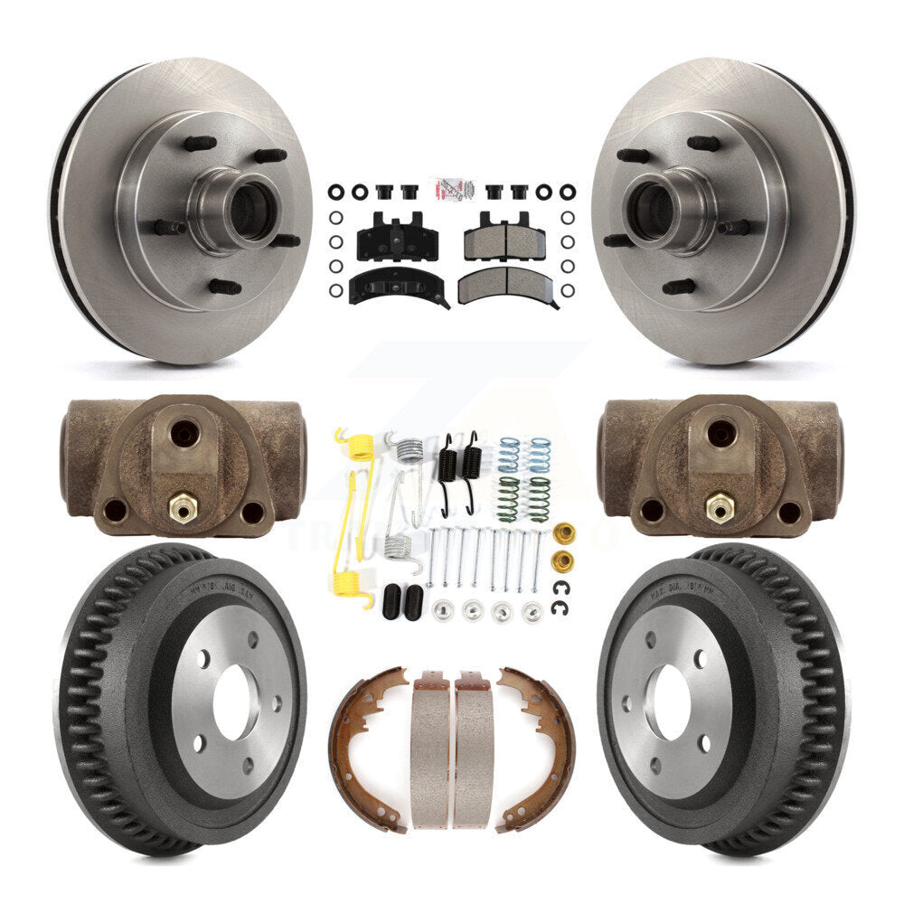 Kit de plaquettes et de tambour semi-métalliques pour Rotor de frein avant et arrière (9 pièces) pour Dodge Ram 1500 RW