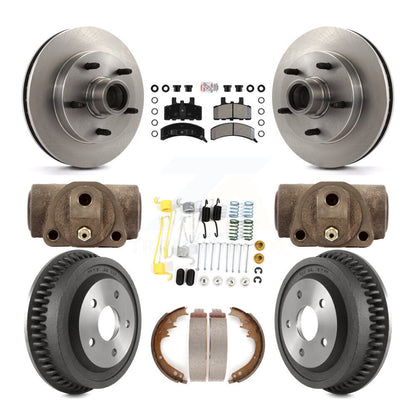Kit de plaquettes et de tambour semi-métalliques pour Rotor de frein avant et arrière (9 pièces) pour Dodge Ram 1500 RW