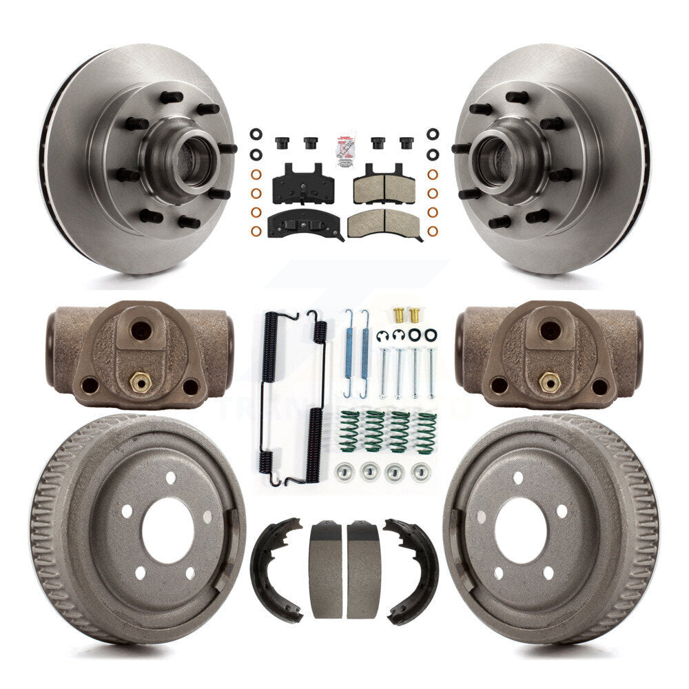 Kit de plaquettes et de tambour semi-métalliques, Rotor de frein avant et arrière, pour Chevrolet C1500 Suburba