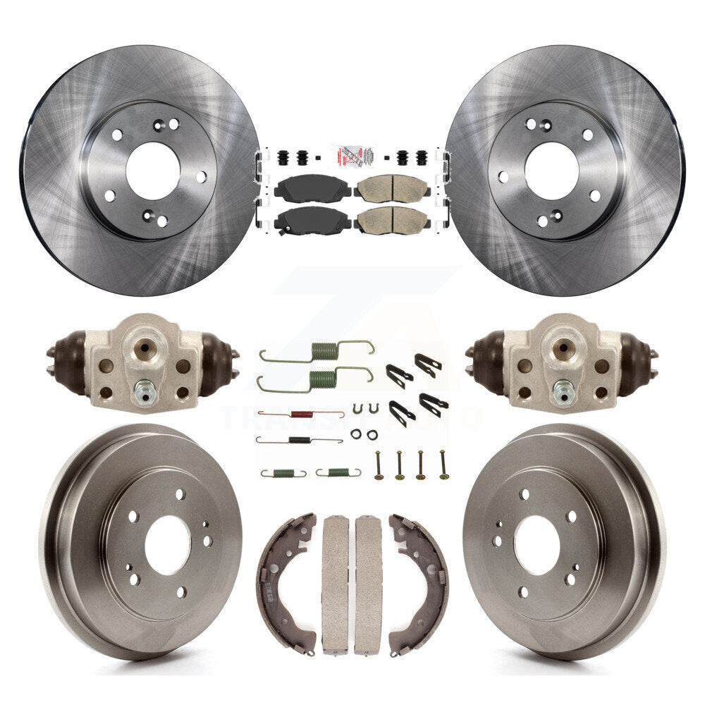 Kit de plaquettes et tambour en céramique, Rotor de frein à disque avant et arrière (9 pièces) pour Honda Civic G 2011