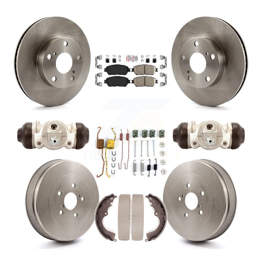 Rotors de frein à disque avant et arrière, plaquettes en céramique et Kit de tambour (9 pièces) pour Toyota Tacoma
