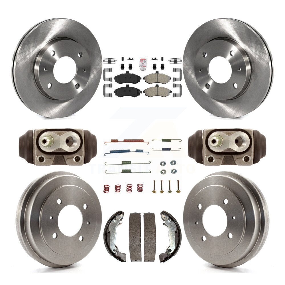 Kit de tambour à plaquettes semi-métalliques, Rotor de frein à disque avant et arrière (9 pièces) pour Hyundai Elantr