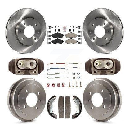 Kit de tambour à plaquettes semi-métalliques, Rotor de frein à disque avant et arrière (9 pièces) pour Hyundai Elantr