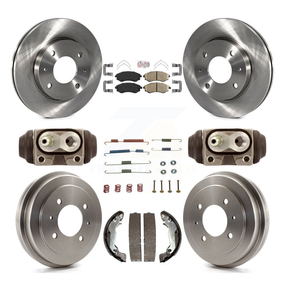 Rotors de frein à disque avant et arrière, plaquettes en céramique et Kit de tambour (9 pièces) pour Hyundai Elantr