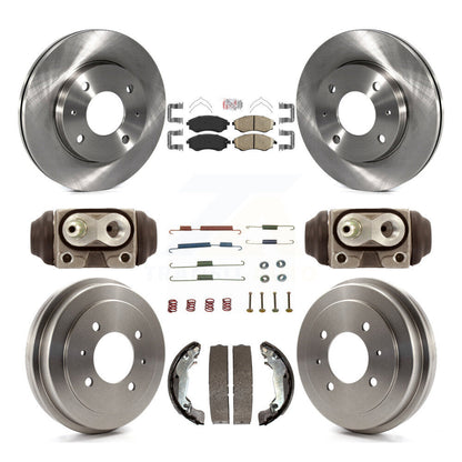 Rotors de frein à disque avant et arrière, plaquettes en céramique et Kit de tambour (9 pièces) pour Hyundai Elantr