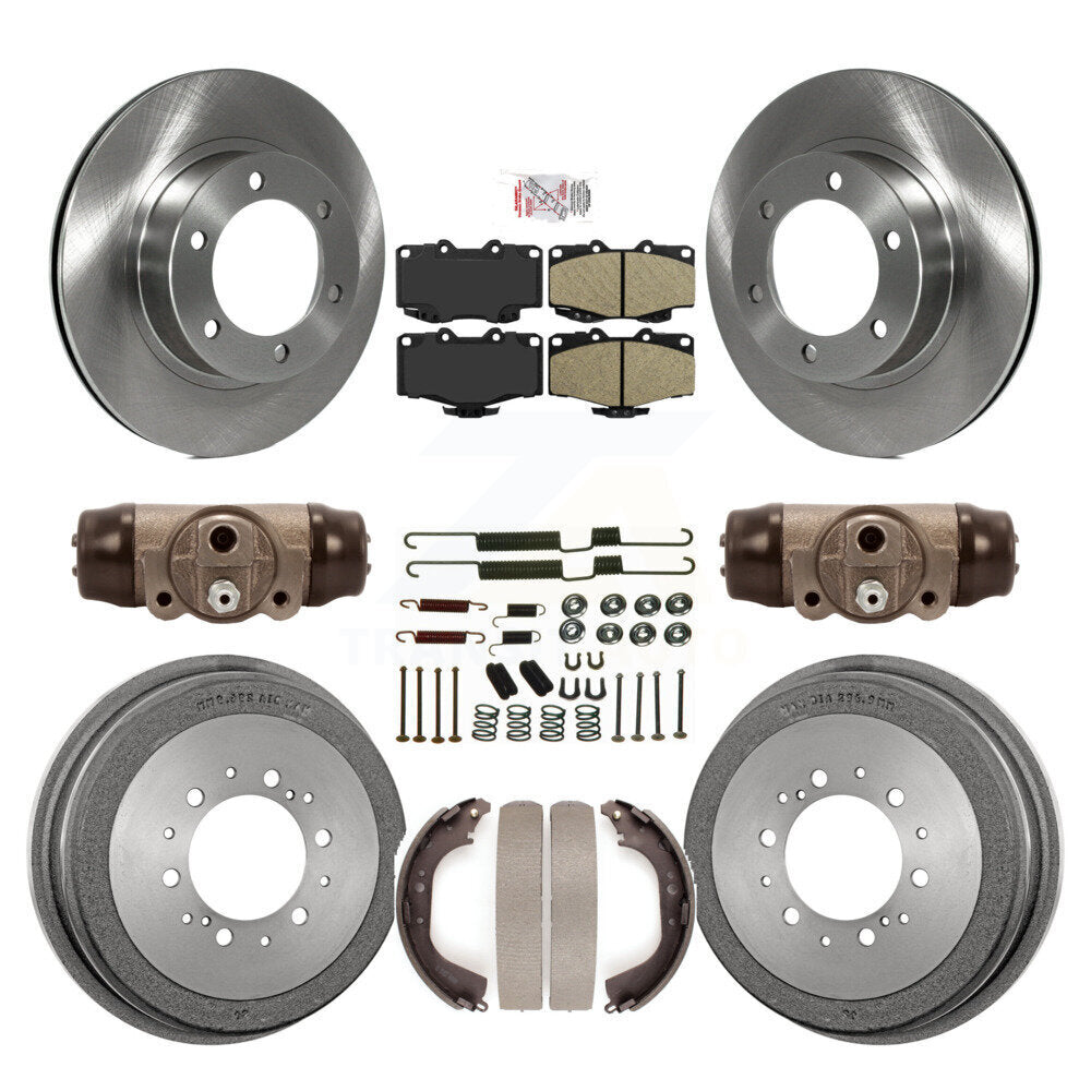 Rotors de frein à disque avant et arrière, plaquettes en céramique et Kit de tambour (9 pièces) pour Toyota 4Runner