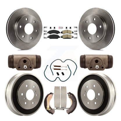 Rotors de frein à disque avant et arrière, plaquettes en céramique et Kit de tambour (9 pièces) pour GMC Sierra 150