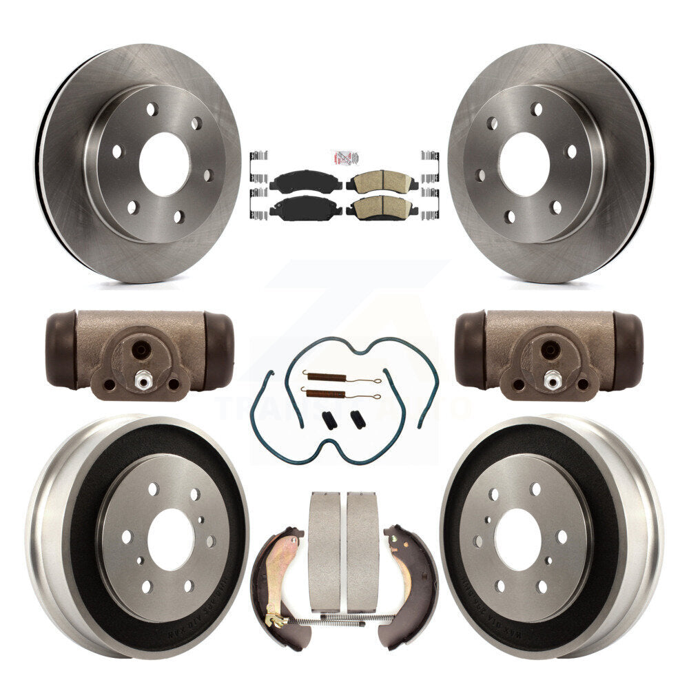 Rotors de frein à disque avant et arrière, plaquettes en céramique et Kit de tambour (9 pièces) pour GMC Sierra 150