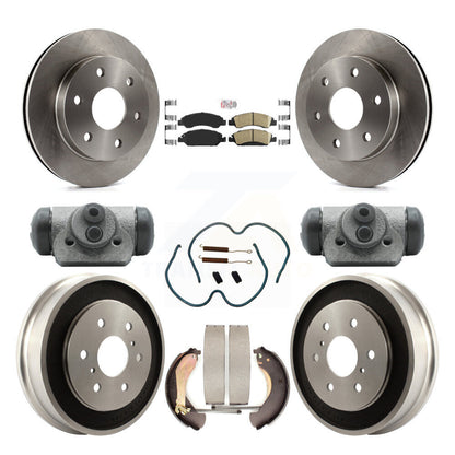 Rotors de frein à disque avant et arrière, plaquettes en céramique et Kit de tambour (9 pièces) pour GMC Sierra 150