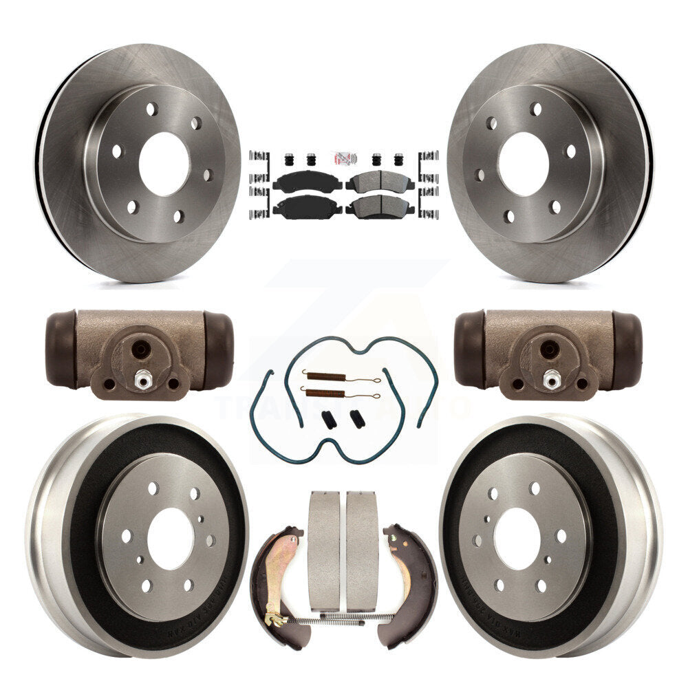 Kit de tambour à plaquettes semi-métalliques, Rotor de frein à disque avant et arrière (9 pièces) pour GMC Sierra 150