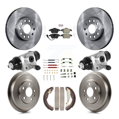 Kit de plaquettes et de tambour semi-métalliques pour Rotor de frein avant et arrière (9 pièces) pour Volkswagen Jett