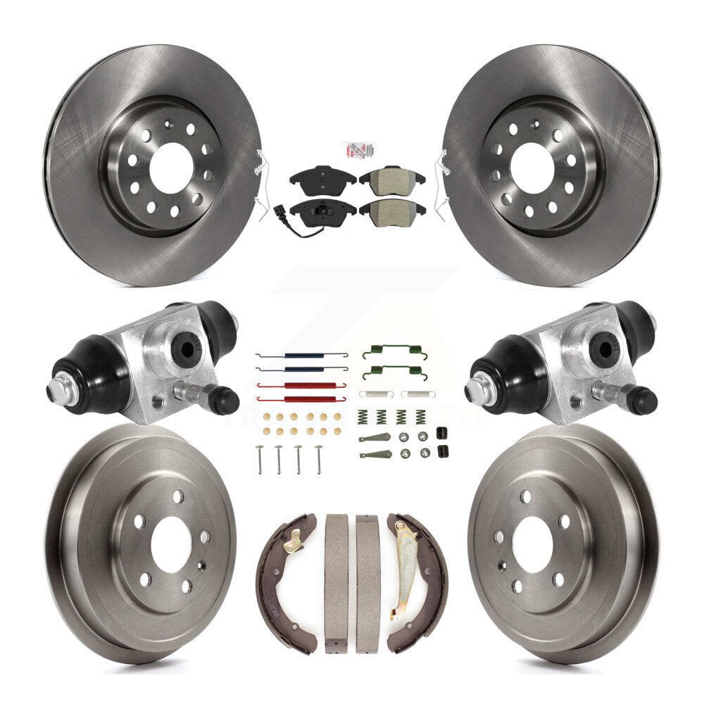 Kit de plaquettes et de tambour semi-métalliques pour Rotor de frein avant et arrière (9 pièces) pour Volkswagen Jett