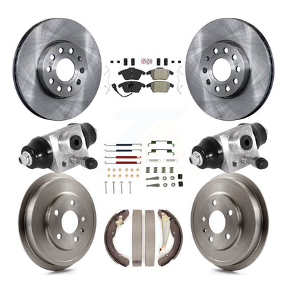 Kit de plaquettes et de tambour semi-métalliques pour Rotor de frein avant et arrière (9 pièces) pour Volkswagen Jett