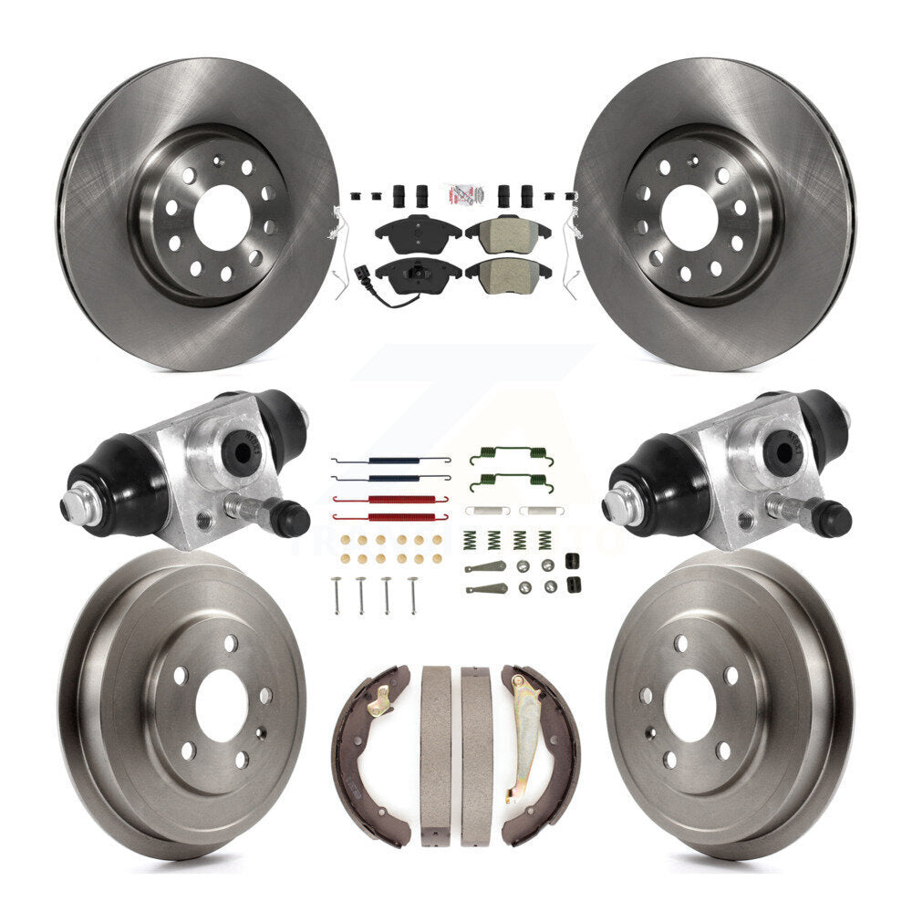 Kit de plaquettes et de tambour semi-métalliques pour Rotor de frein avant et arrière (9 pièces) pour Volkswagen Jett