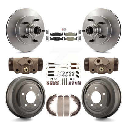 Kit de tambour à plaquettes semi-métalliques pour Rotor de frein avant et arrière (9 pièces) pour Ford E-150 Econolin