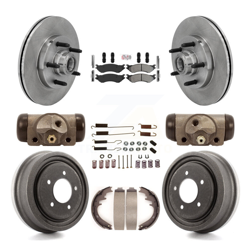 Kit de tambours à plaquettes semi-métalliques pour rotors de frein avant et arrière (9 pièces) pour Ford F-150 RW 1999