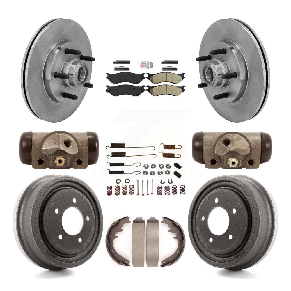Kit de tambours à plaquettes semi-métalliques pour rotors de frein avant et arrière (9 pièces) pour Ford F-150 RW 1999