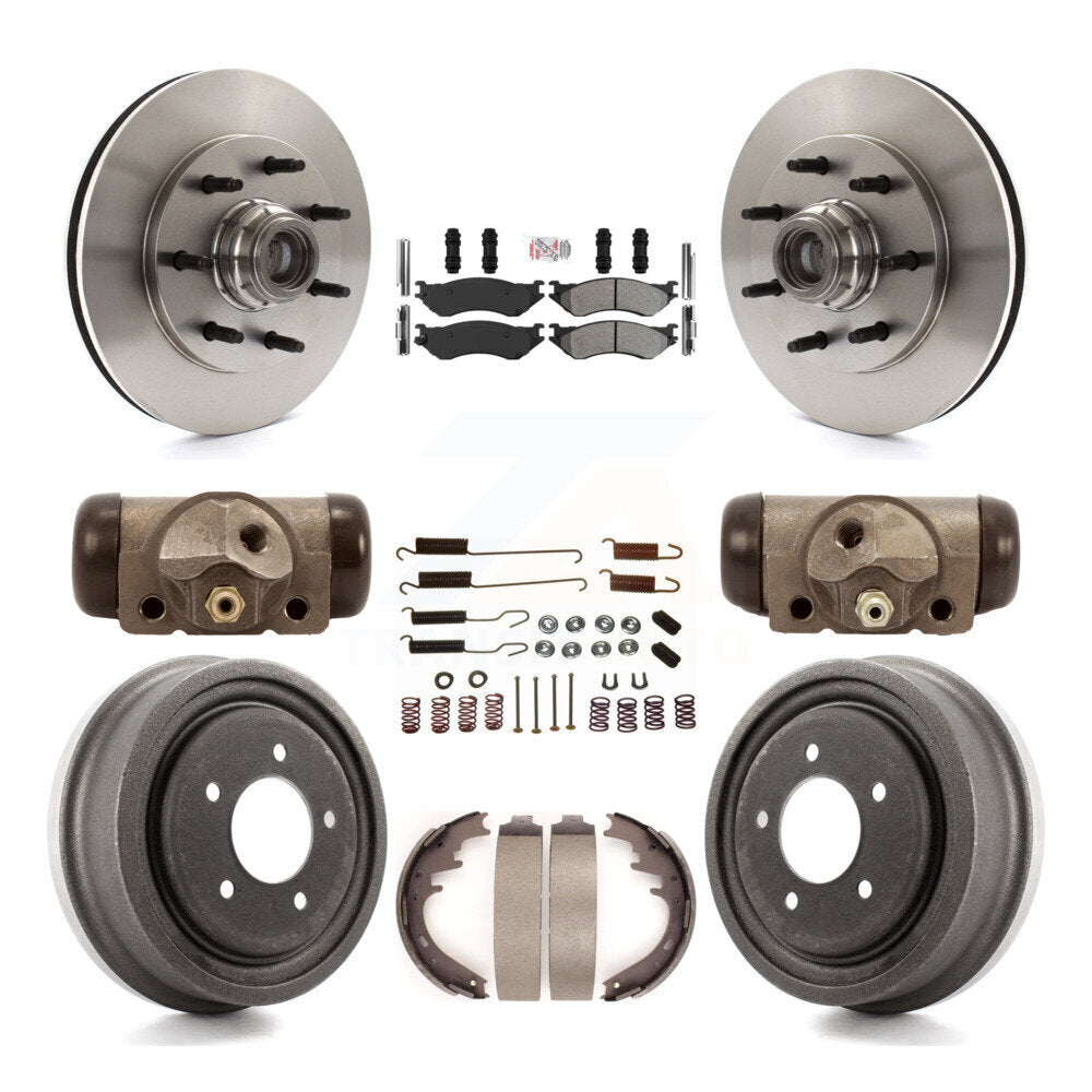 Kit de tambours à plaquettes semi-métalliques pour rotors de frein avant et arrière (9 pièces) pour Ford F-150 RW 1999