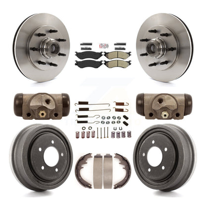 Kit de tambours à plaquettes semi-métalliques pour rotors de frein avant et arrière (9 pièces) pour Ford F-150 RW 1999