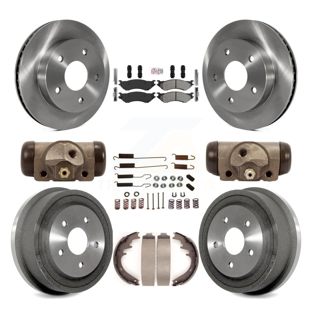 Kit de plaquettes et de tambour semi-métalliques pour Rotor de frein avant et arrière (9 pièces) pour Dodge Ram 1500 RW