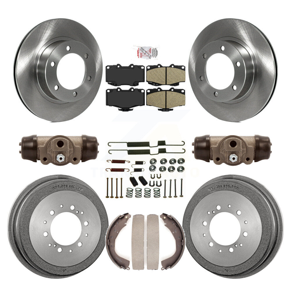 Rotors de frein à disque avant et arrière, plaquettes en céramique et Kit de tambour (9 pièces) pour Toyota 4Runner