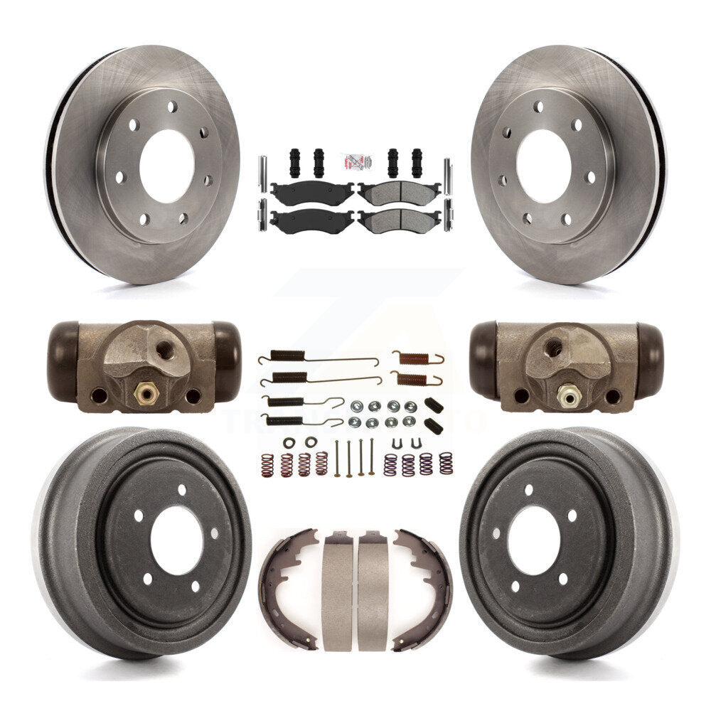 Kit de tambours à plaquettes semi-métalliques pour rotors de frein avant et arrière (9 pièces) pour Ford F-150 4W 1999