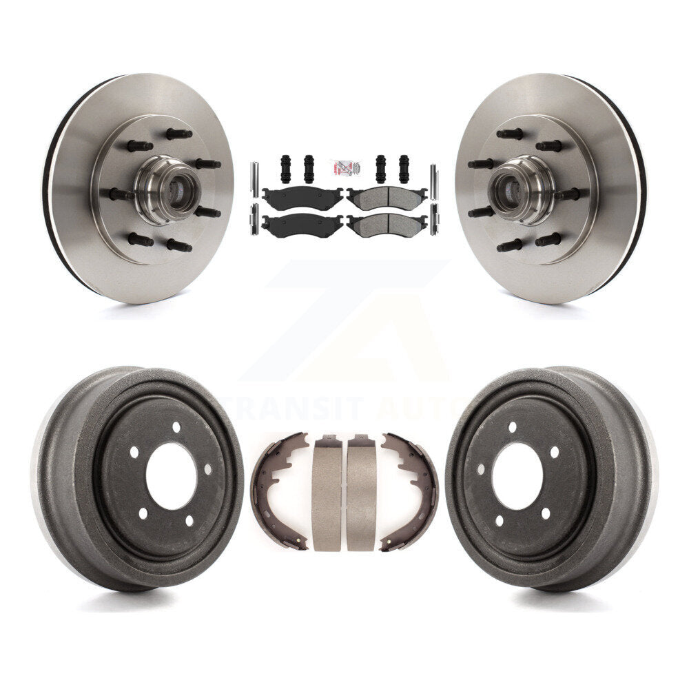 Rotor de frein à disque avant et arrière, Kit de plaquettes et de tambour semi-métalliques pour Ford F-150 RW 1999