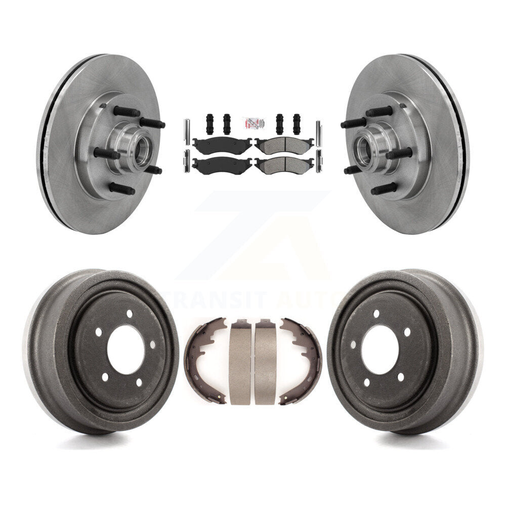 Rotor de frein à disque avant et arrière, Kit de plaquettes et de tambour semi-métalliques pour Ford F-150 RW 1999