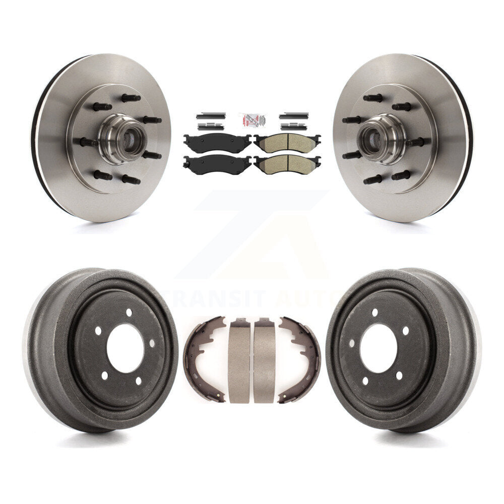 Rotor de frein à disque avant et arrière, Kit de plaquettes et de tambour semi-métalliques pour Ford F-150 RW 1999