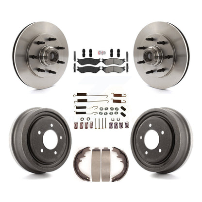 Kit de tambours à plaquettes semi-métalliques pour rotors de frein avant et arrière (7 pièces) pour Ford F-150 RW 1999