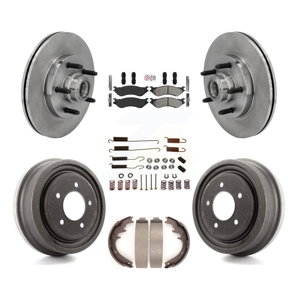 Kit de tambours à plaquettes semi-métalliques pour rotors de frein avant et arrière (7 pièces) pour Ford F-150 RW 1999