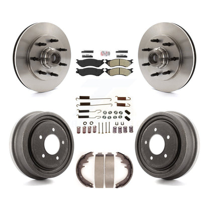 Kit de tambours à plaquettes semi-métalliques pour rotors de frein avant et arrière (7 pièces) pour Ford F-150 RW 1999